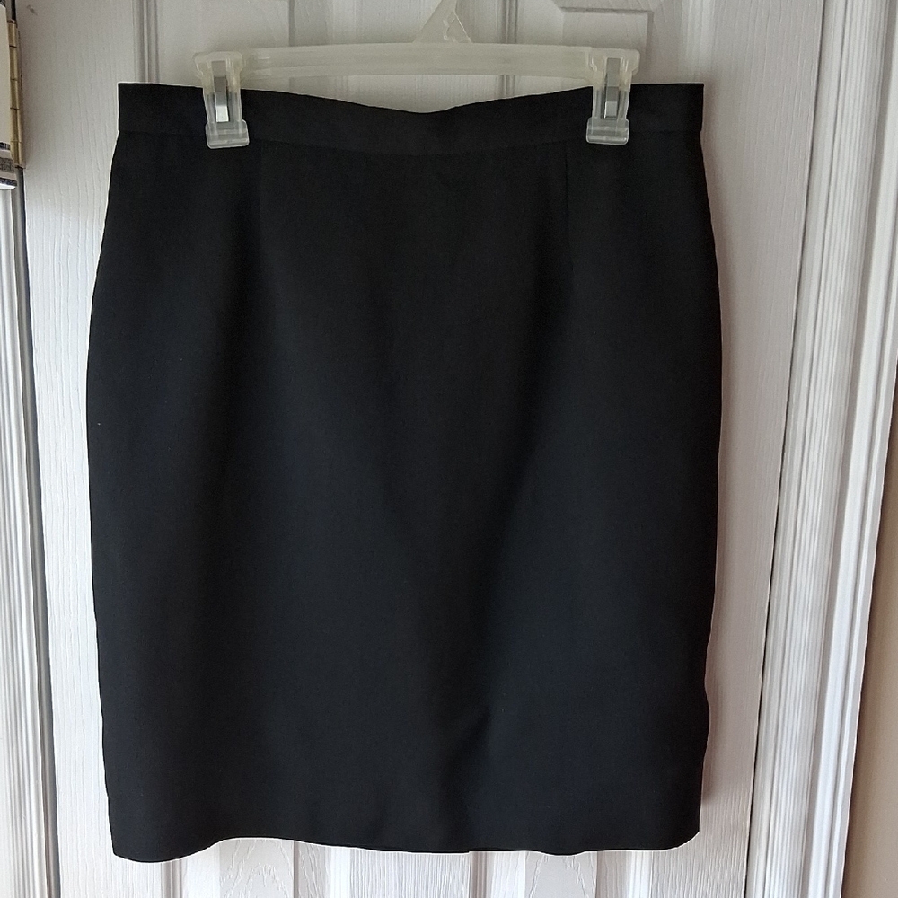 Chaus Black Office Career Business Professional Classic Dressy Pencil Skirt
